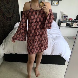Bell sleeve strap dress
